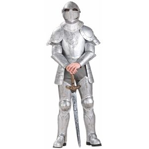 Forum Knight In Shining Armor Complete Costume Silver One Size