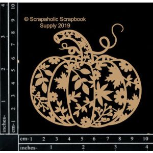 Scrapaholics Laser Cut Chipboard 1.8mm Thick-Decorative Pumpkin, 3.5