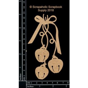 Scrapaholics Laser Cut Chipboard 1.8mm Thick-Jingle Bell Dangle, 5