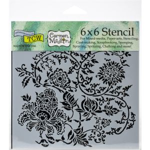 Crafter s Workshop Template 6 inch X6 inch Asian Floral