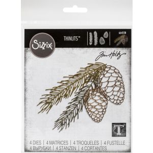 Sizzix Thinlits Dies By Tim Holtz 4 Per Pkg Pine Branch