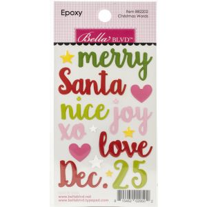 Bella Blvd Epoxy Stickers-Christmas Words