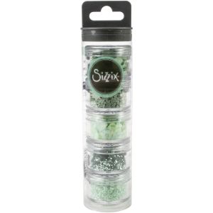 Sizzix Making Essential Sequins & Beads 5 Per Pkg -Agave 5g Per Pot