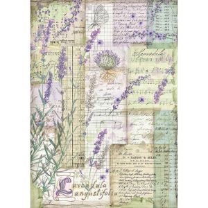 Stamperia Rice Paper Sheet A4 Lavender Fantasy