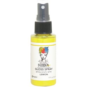 Dina Wakley Media Gloss Sprays 2oz Lemon 1 Pack of 1 Piece