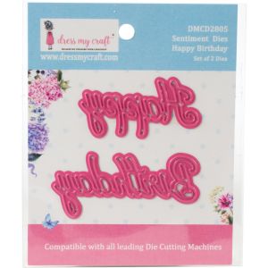 Dress My Craft Dies Sentiment Happy Birthday