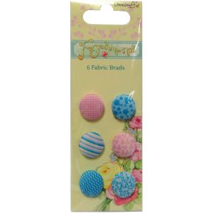 Trimcraft Forget Me Not Fabric Brads
