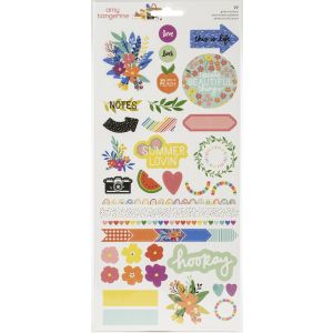 Amy Tan Picnic In The Park Cardstock Stickers 77 Per Pkg W Per Glitter Accents