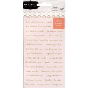 Jen Hadfield Hey Hello Repeat Label Stickers 105 Per Pkg 