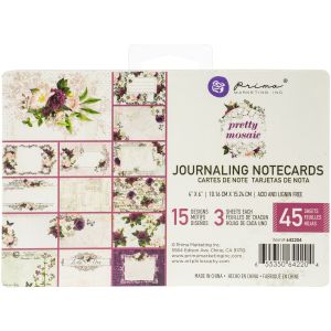 Pretty Mosaic Journaling Cards 4 inch X6 inch 45 Per Pkg 15 Designs 3 Each