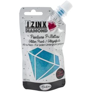 IZINK Diamond 24 Carats Glitter Paint 80ml-Light Blue