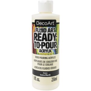 DecoArt FluidArt Ready To Pour Acrylic Paint 8oz Ivory