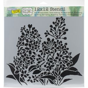 Crafter s Workshop Template 12 inch X12 inch Lilacs