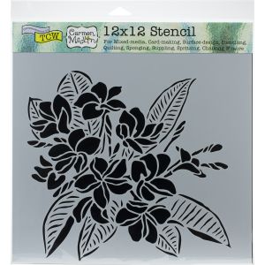 Crafters Workshop Template 12 Inch X12 Inch Plumeria