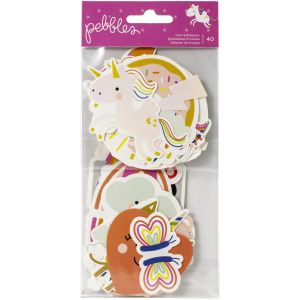 Live Life Happy Ephemera Cardstock Die Cuts 40 Per Pkg Icons W/Foil Accents