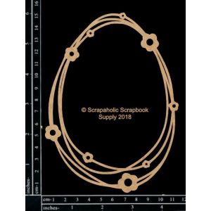 Scrapaholics Laser Cut Chipboard 1.8mm Thick-Easter String Frame, 6