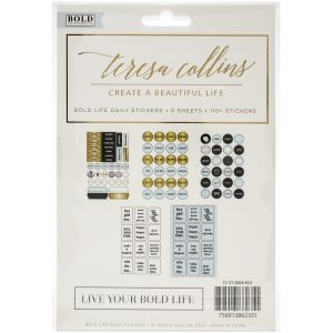 Teresa Collins Designer Stickers 5 Per Sheets Bold Life Daily