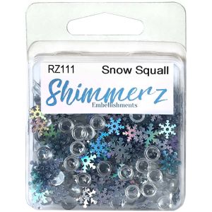Buttons Galore Shimmerz Embellishments 18g Snow Squall