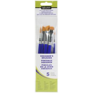 DecoArt Designer Series Brushes Basics With Angled Shaders Set