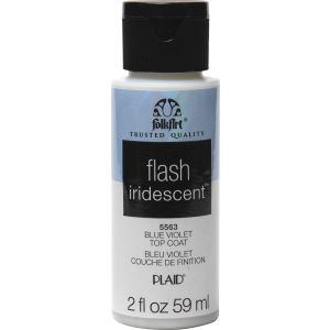 Folkart Flash Iridescent Top Coat 2ozBlue Violet
