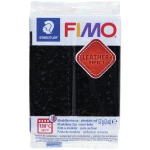 Fimo Leather Effect Polymer Clay 2oz Black