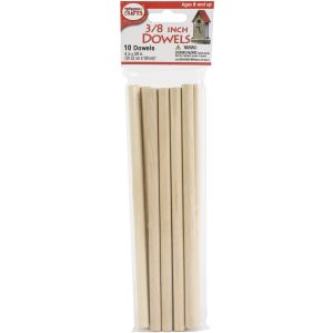 Dowels 3 Per 8 InchX8 Inch 10 Per Pkg