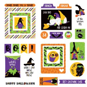 Gnome For Halloween Ephemera Cardstock Die-Cuts- 
