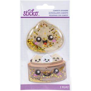 Sticko Confetti Stickers Dumpling 2 Per Pkg