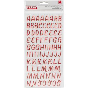 Hey Santa Thickers Stickers 157 Per Pkg Holly Jolly Alpha Red Epoxy