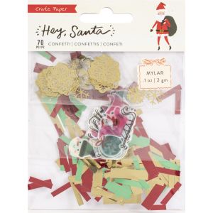 Hey Santa Confetti Set Acetate Vellum and Mylar