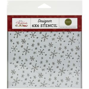 Carta Bella Stencil 6 inch X6 inch Wonderland Snowflakes