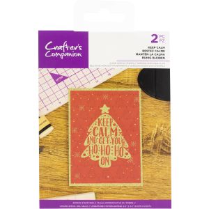 Crafter's Companion Clear Acrylic Quirky Stamp-Keep Calm