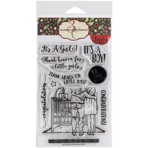 Colorado Craft Company Clear Stamps 4 inch X6 inch Baby Congrats Lovely Legs