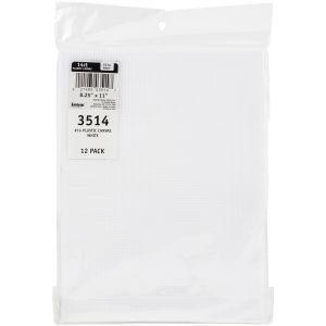 Design Works Plastic Canvas 14 Count 8.25 inch X11 inch 12 Per Pkg -White