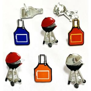 Eyelet Outlet Shape Brads 12 Per Pkg -BBQ