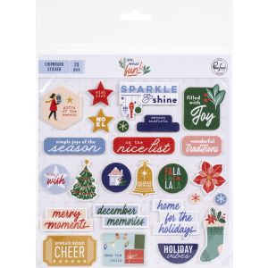 PinkFresh Chipboard Flair-Oh What Fun