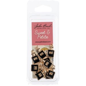 Sweet & Petite Charms -Perfume Bottle Blackk 9x17mm 10 Per Pkg 