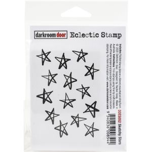 Darkroom Door Eclectic Cling Stamp 2.3 Inch X3.3 Inch Sketchy Stars