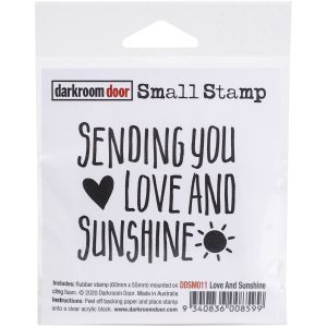 Darkroom Door Small Cling Stamp 2.3 Inch X2.2 Inch Love And Sunshine