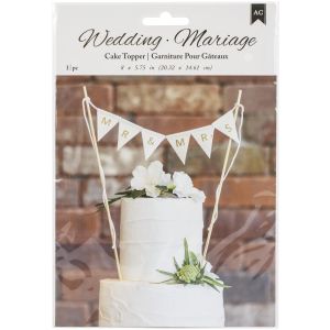 Mr. And Mrs. Cake Topper Bunting