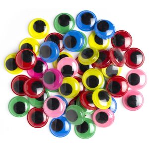 Paste On Wiggle Eyes 20mm 50 Per Pkg Black