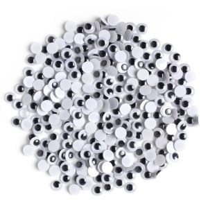 Paste-On Wiggle Eyes 7mm 286 Per Pkg -Black