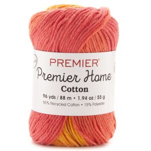 Premier Yarns Home Cotton Yarn Multi Orange Stripe 1 pack of 1 Skein