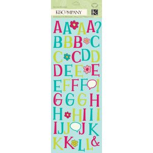 Glitter Stickers Multi Colored Alphabet