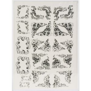 Dress My Craft Transfer Me Sheet A4 Filigree Corners