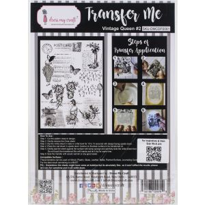 Dress My Craft Transfer Me Sheet A4 Vintage Queen 2