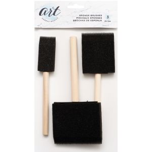 Art Supply Basics Sponge Brush 3Per Pkg 1 To 3 Inch