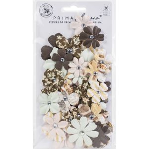Prima Marketing Mulberry Paper Flowers-Nogal/Golden Desert