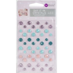 Prima Marketing With Love Say It In Crystals-Assorted Dots 48 Per Pkg 