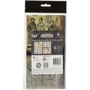 Finnabair Art Daily Tissue Paper 27.5 Inch X19.7 Inch 6 Per Pkg Butterfly Messages Journaling Minis